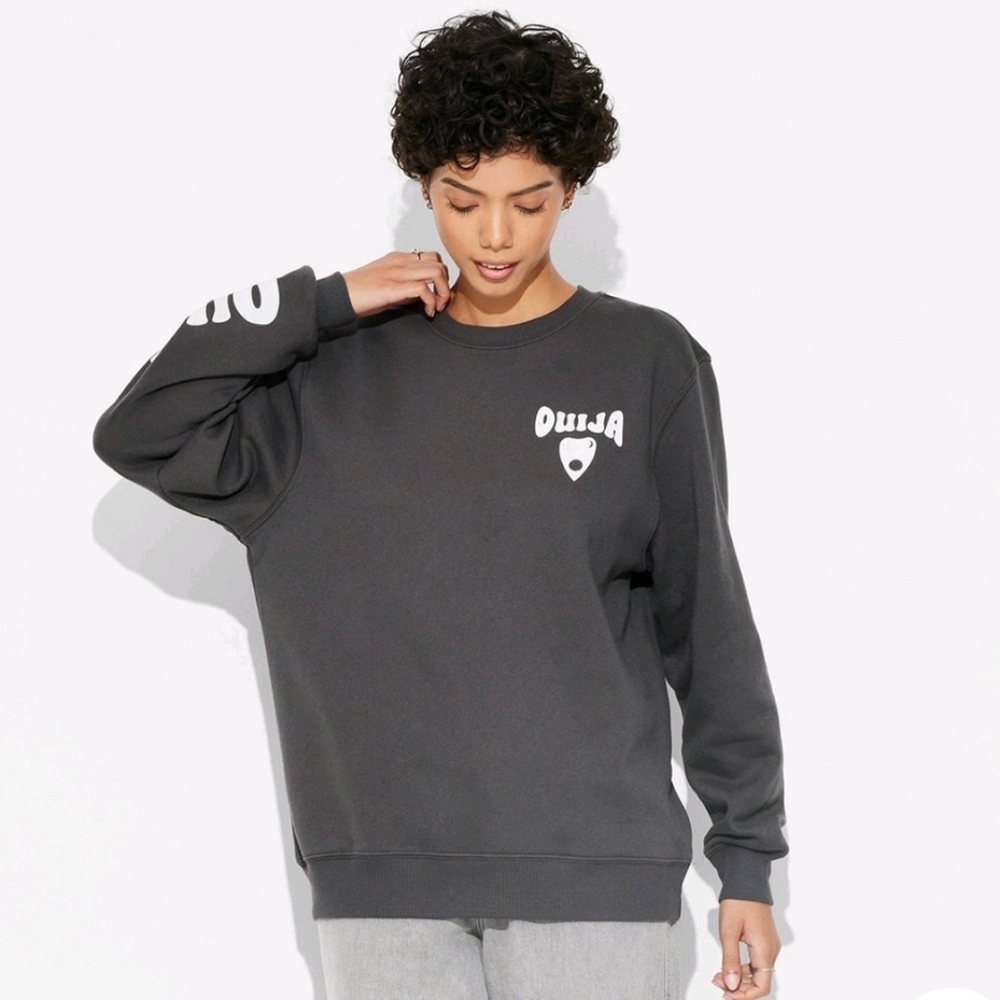 Women’s XXL Ouija Dark Gray Long Sleeve Crewneck Sweatshirt Size XXL